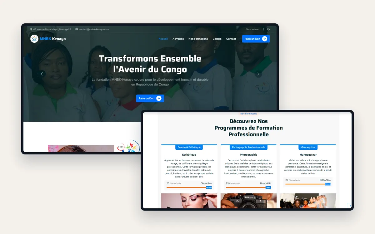 MNBK Kenaya · Site de fondation