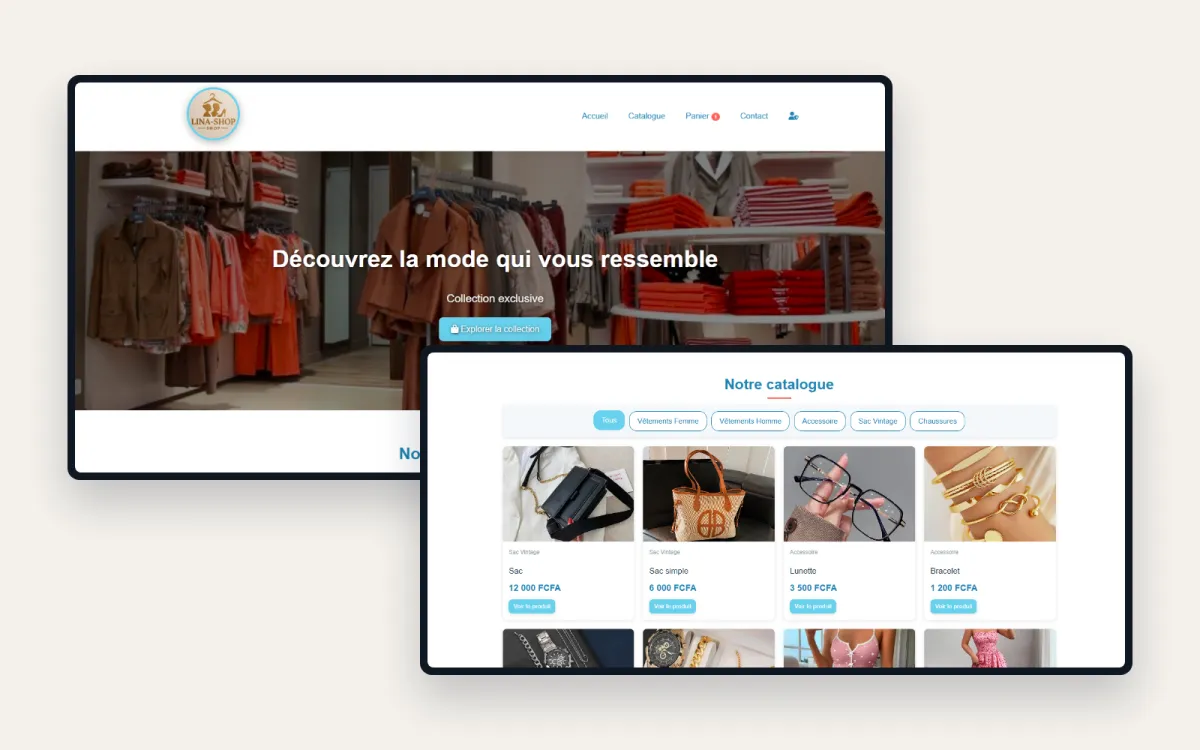 Lina-Shop · Boutique de mode en ligne